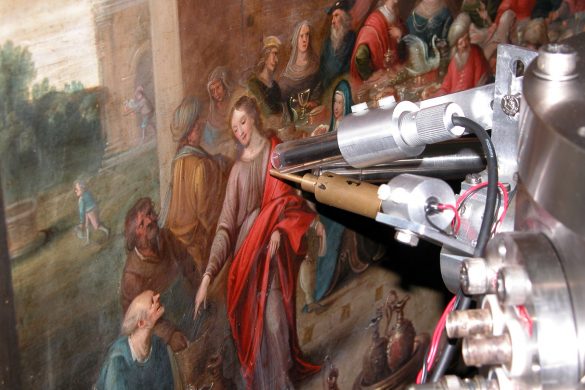 External microbeam analyis of a XVIII painting © IST / C. Rocha