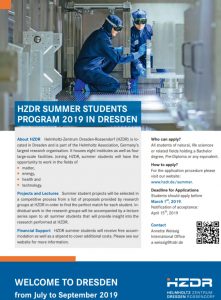 Information on the HZDR summer student program