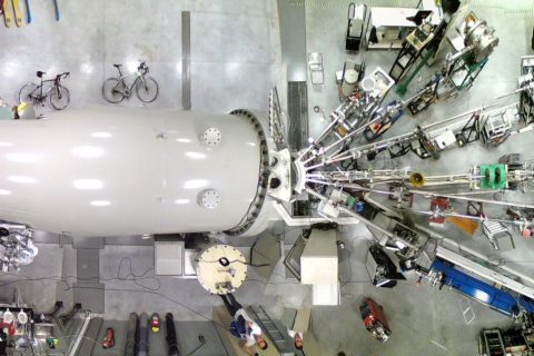 CMAM 5 MV accelerator and beamlines as seen from above ©CMAM